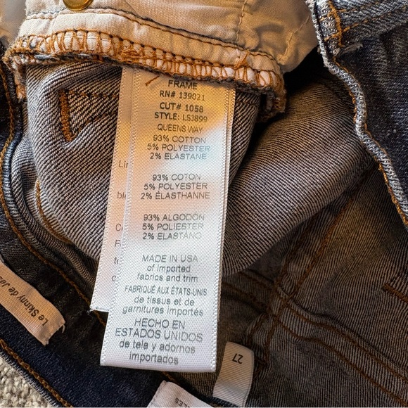 Frame Le Skinny de Jeanne Jeans in Queens Way Wash Premium Denim - size 27 - Picture 10 of 11